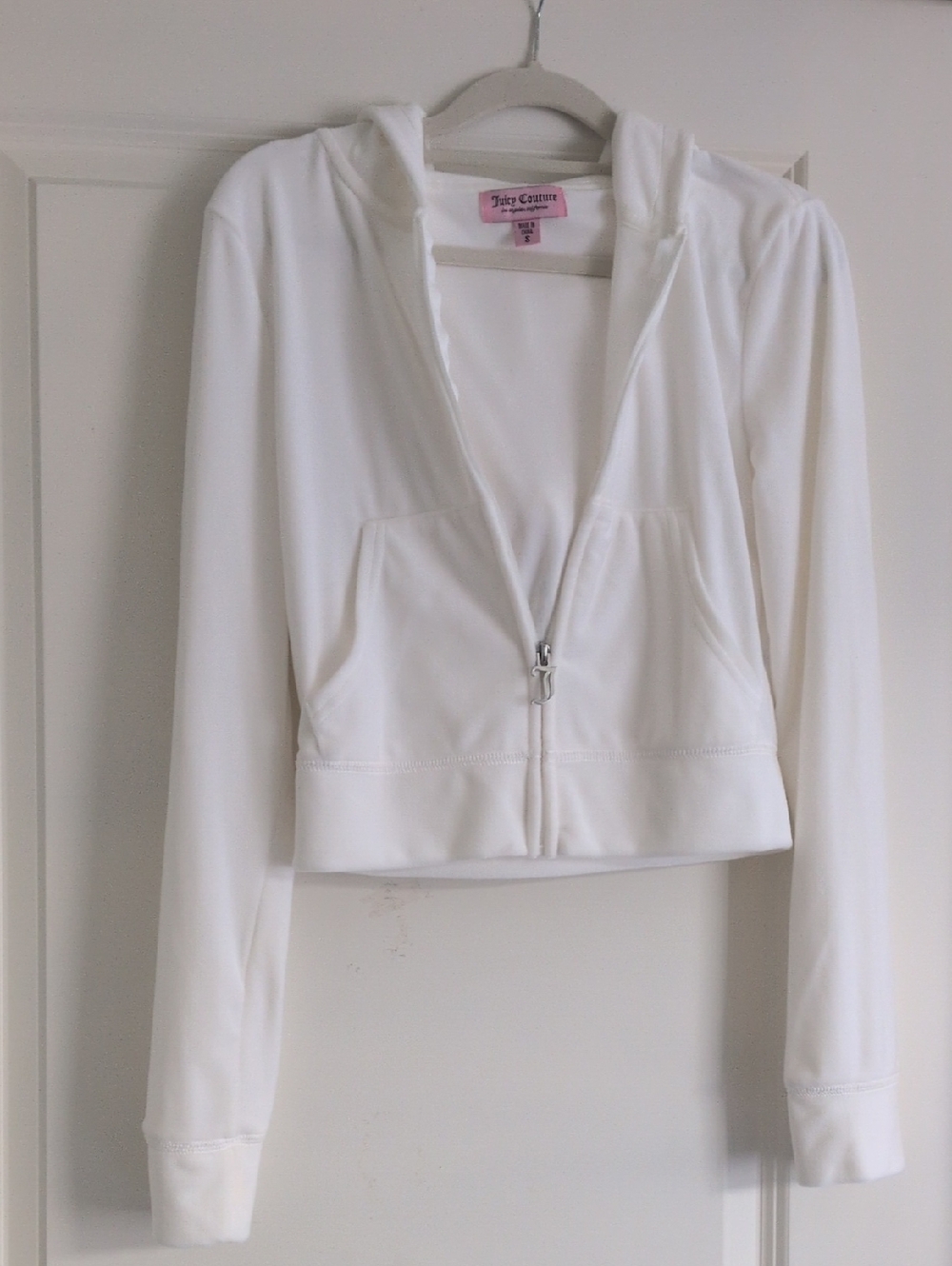 Juicy Couture White Top with Pink Brand Label